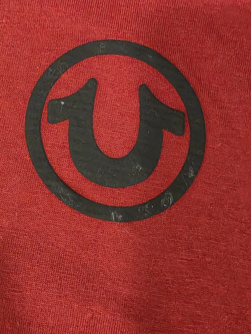 True Religion Men's Red Graphic Logo Crew Neck T-Shirt